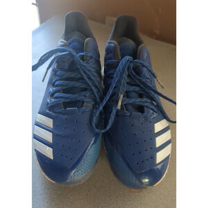 Adidas Baseball Cleat Shoes Blue White, Size: 6.5